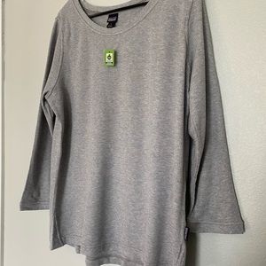 Women’s Patagonia Waffle Pullover 3/4 Sleeve, Feather Grey, Size Large